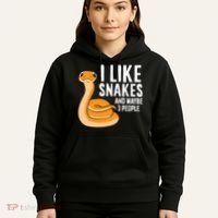 I Like Snakes And Maybe 3 People Snake Reptile Lover Cool Gift Hoodie thumb 5