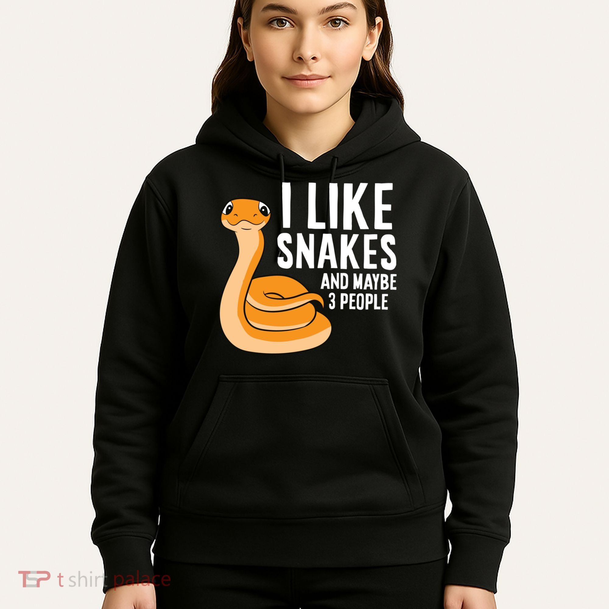 I Like Snakes And Maybe 3 People Snake Reptile Lover Cool Gift Hoodie