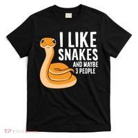 I Like Snakes And Maybe 3 People Snake Reptile Lover Cool Gift T-Shirt thumb 0