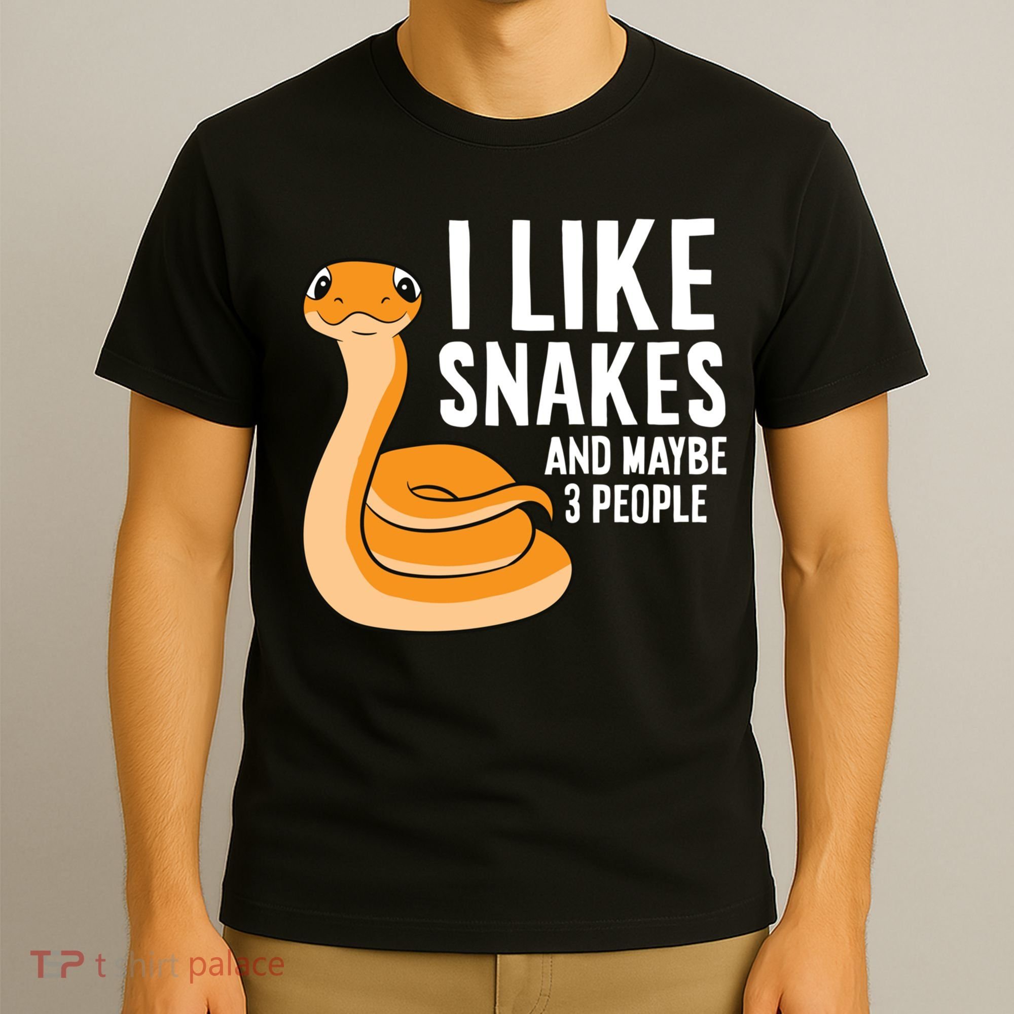 I Like Snakes And Maybe 3 People Snake Reptile Lover Cool Gift T-Shirt