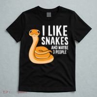 I Like Snakes And Maybe 3 People Snake Reptile Lover Cool Gift T-Shirt thumb 5