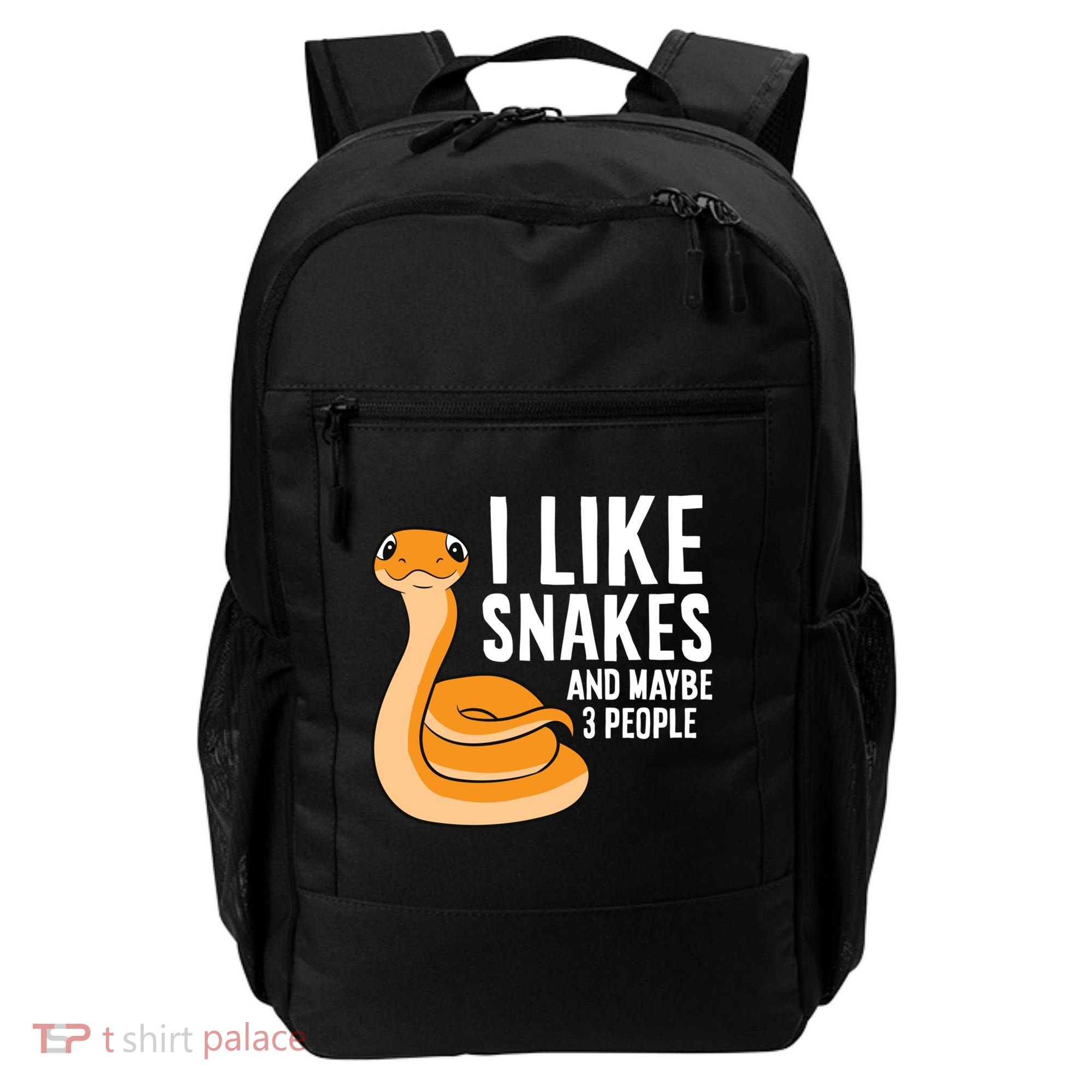 I Like Snakes And Maybe 3 People Snake Reptile Lover Cool Gift Backpack