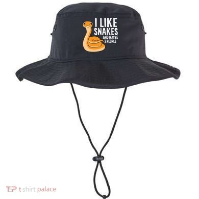 I Like Snakes And Maybe 3 People Snake Reptile Lover Cool Gift Bucket Hat