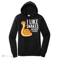 I Like Snakes And Maybe 3 People Snake Reptile Lover Cool Gift Women's Hoodie thumb 0