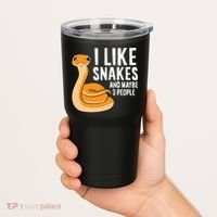I Like Snakes And Maybe 3 People Snake Reptile Lover Cool Gift Tumbler thumb 2