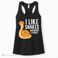 I Like Snakes And Maybe 3 People Snake Reptile Lover Cool Gift Women's Tank Top thumb 0
