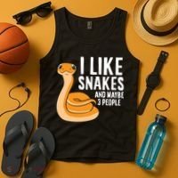 I Like Snakes And Maybe 3 People Snake Reptile Lover Cool Gift Tank Top thumb 4