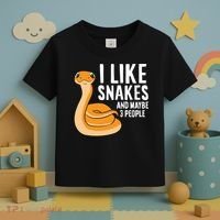 I Like Snakes And Maybe 3 People Snake Reptile Lover Cool Gift Toddler T-Shirt thumb 3