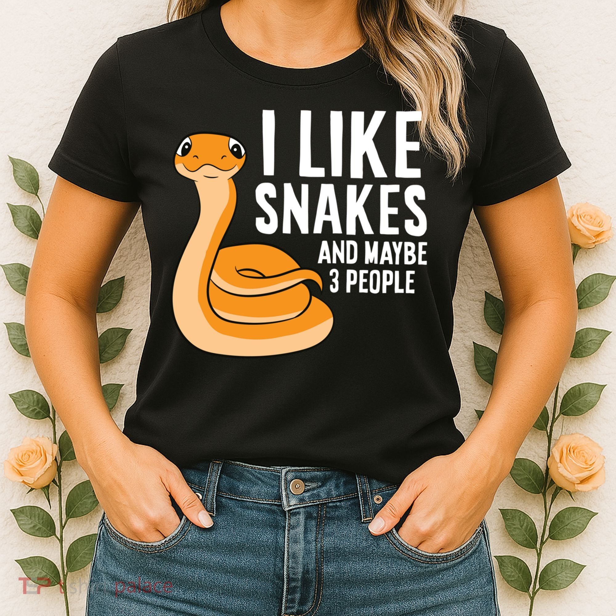 I Like Snakes And Maybe 3 People Snake Reptile Lover Cool Gift Women's T-Shirt