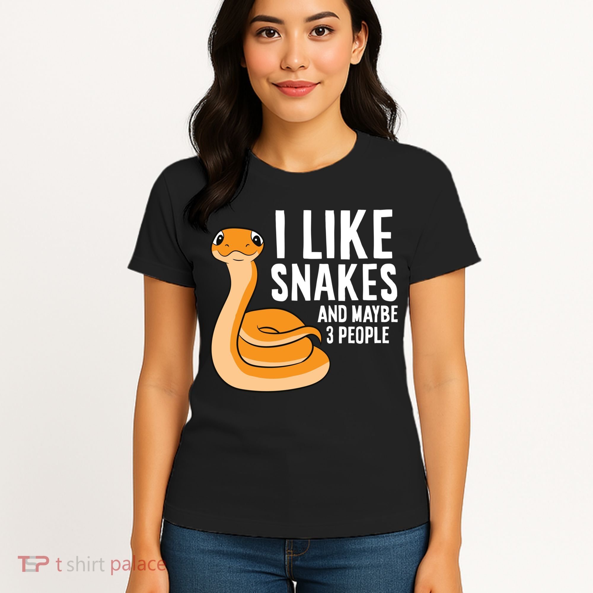 I Like Snakes And Maybe 3 People Snake Reptile Lover Cool Gift Women's T-Shirt