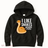 I Like Snakes And Maybe 3 People Snake Reptile Lover Cool Gift Kids Hoodie thumb 0