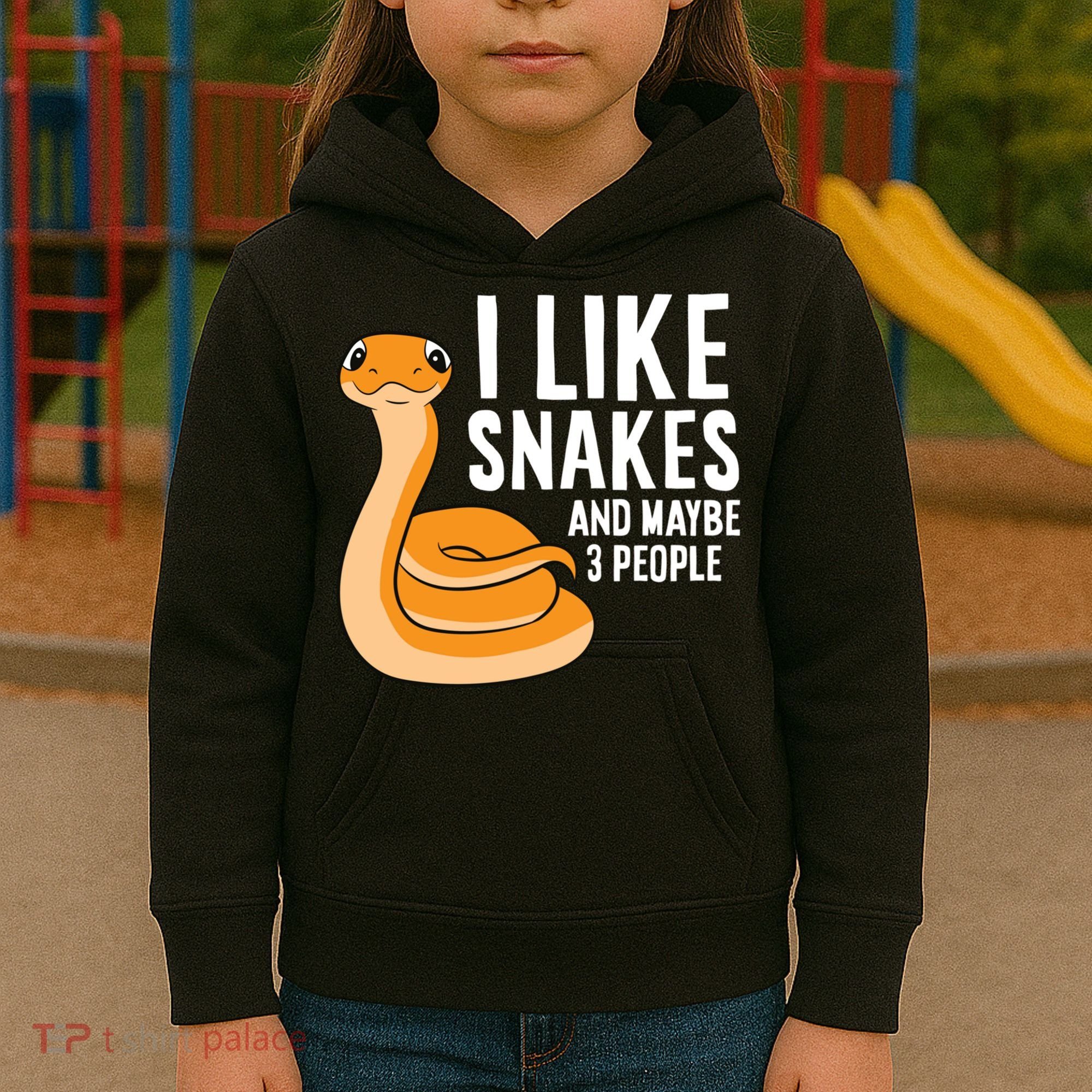 I Like Snakes And Maybe 3 People Snake Reptile Lover Cool Gift Kids Hoodie