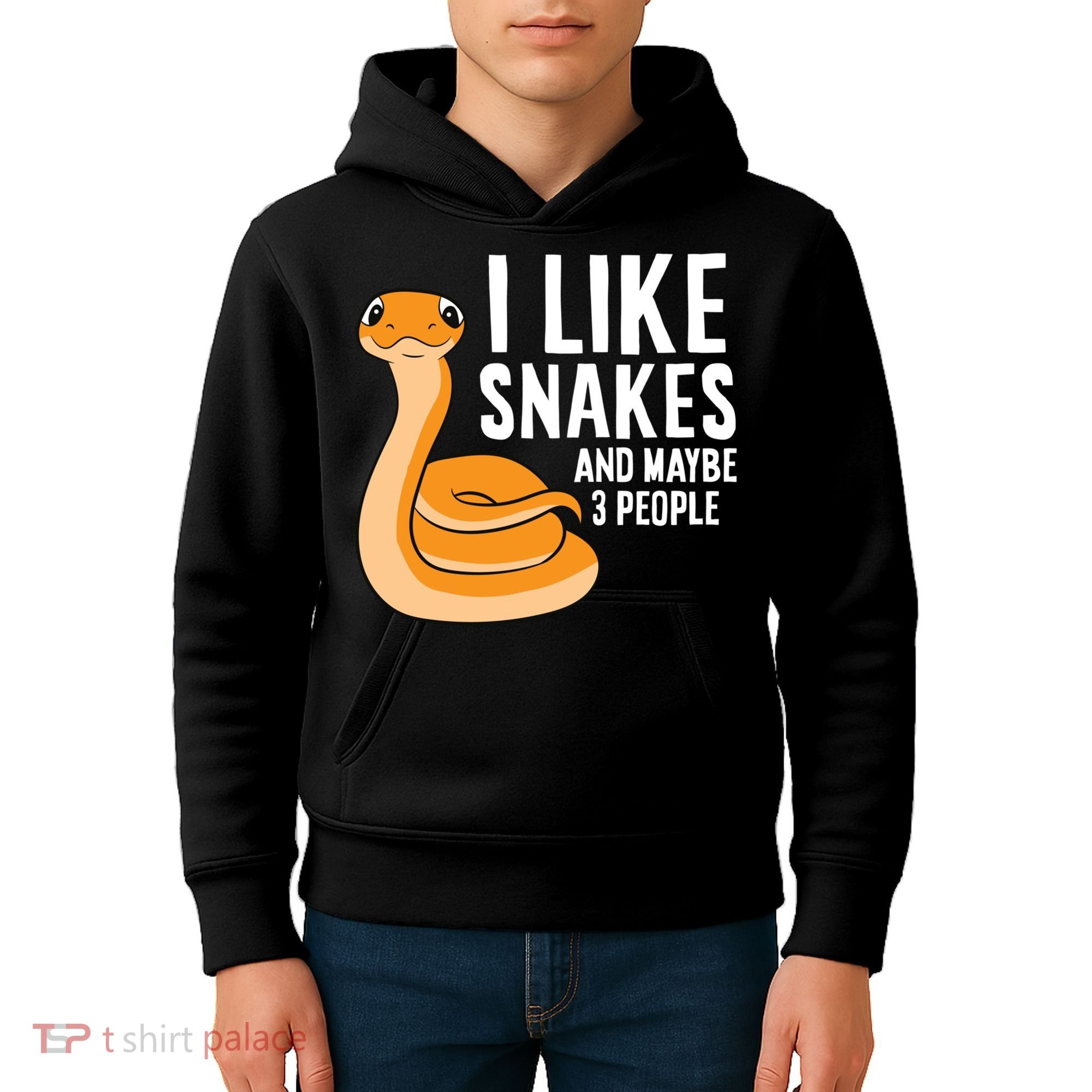 I Like Snakes And Maybe 3 People Snake Reptile Lover Cool Gift Kids Hoodie