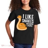 I Like Snakes And Maybe 3 People Snake Reptile Lover Cool Gift Kids T-Shirt thumb 2