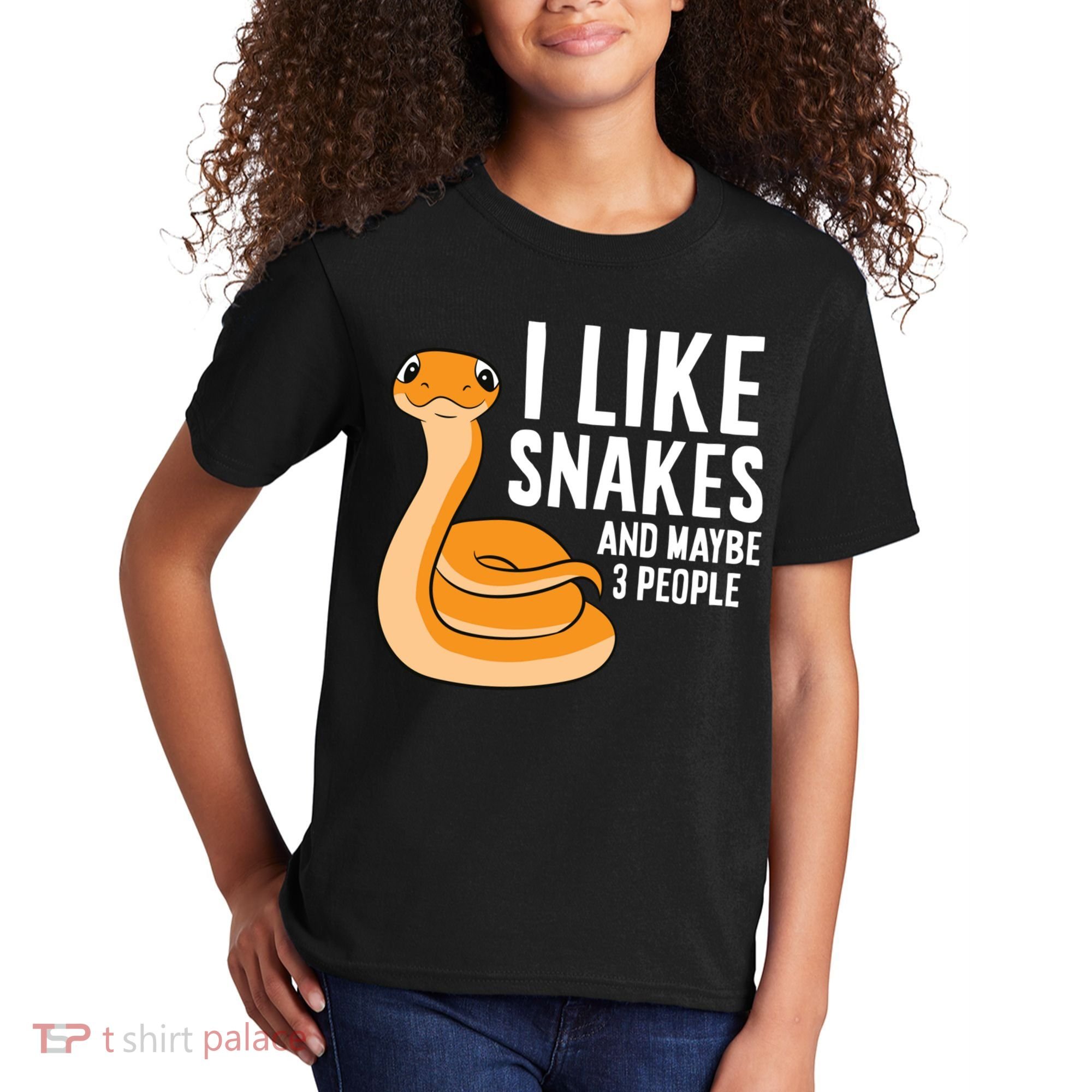 I Like Snakes And Maybe 3 People Snake Reptile Lover Cool Gift Kids T-Shirt