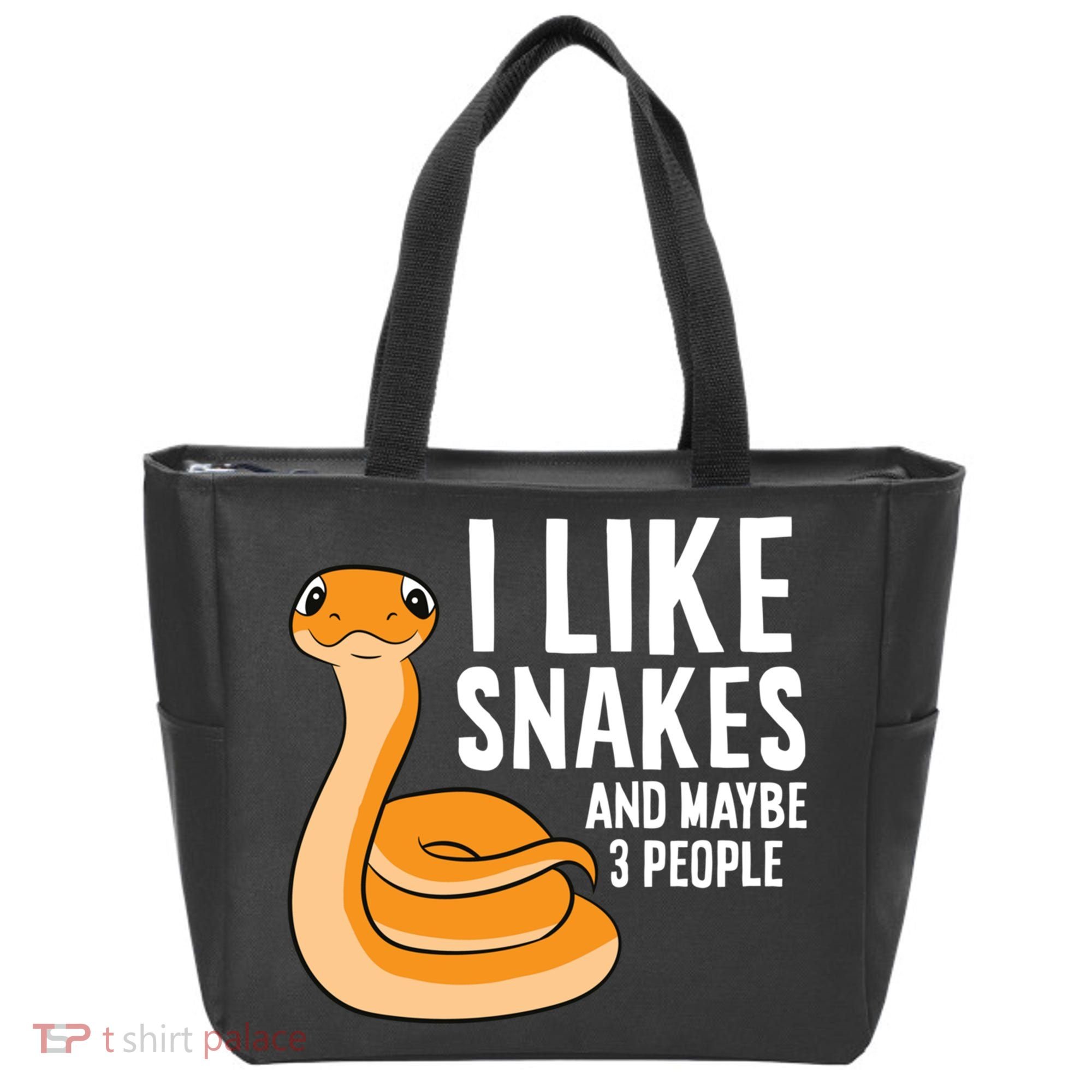 I Like Snakes And Maybe 3 People Snake Reptile Lover Cool Gift Tote Bag