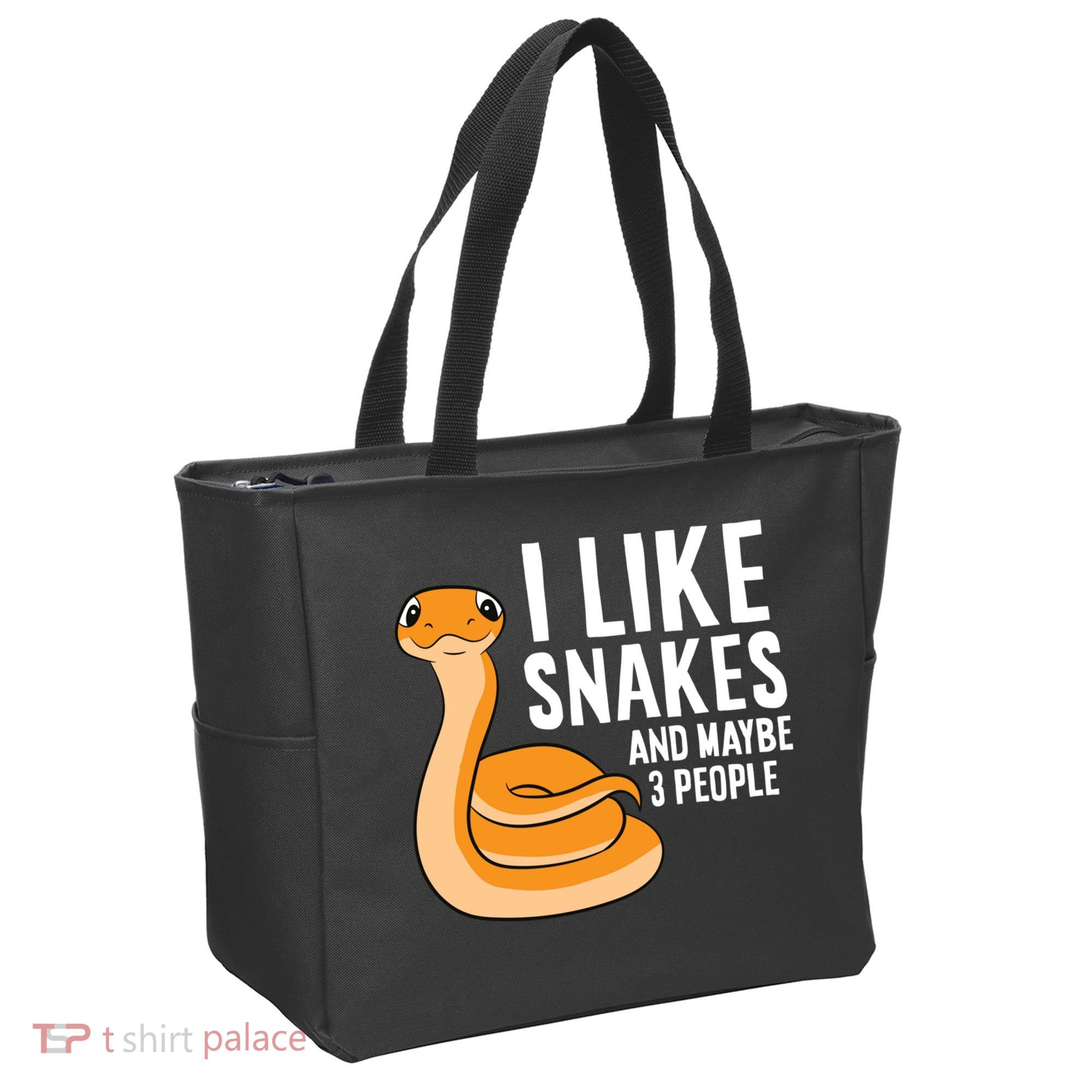 I Like Snakes And Maybe 3 People Snake Reptile Lover Cool Gift Tote Bag