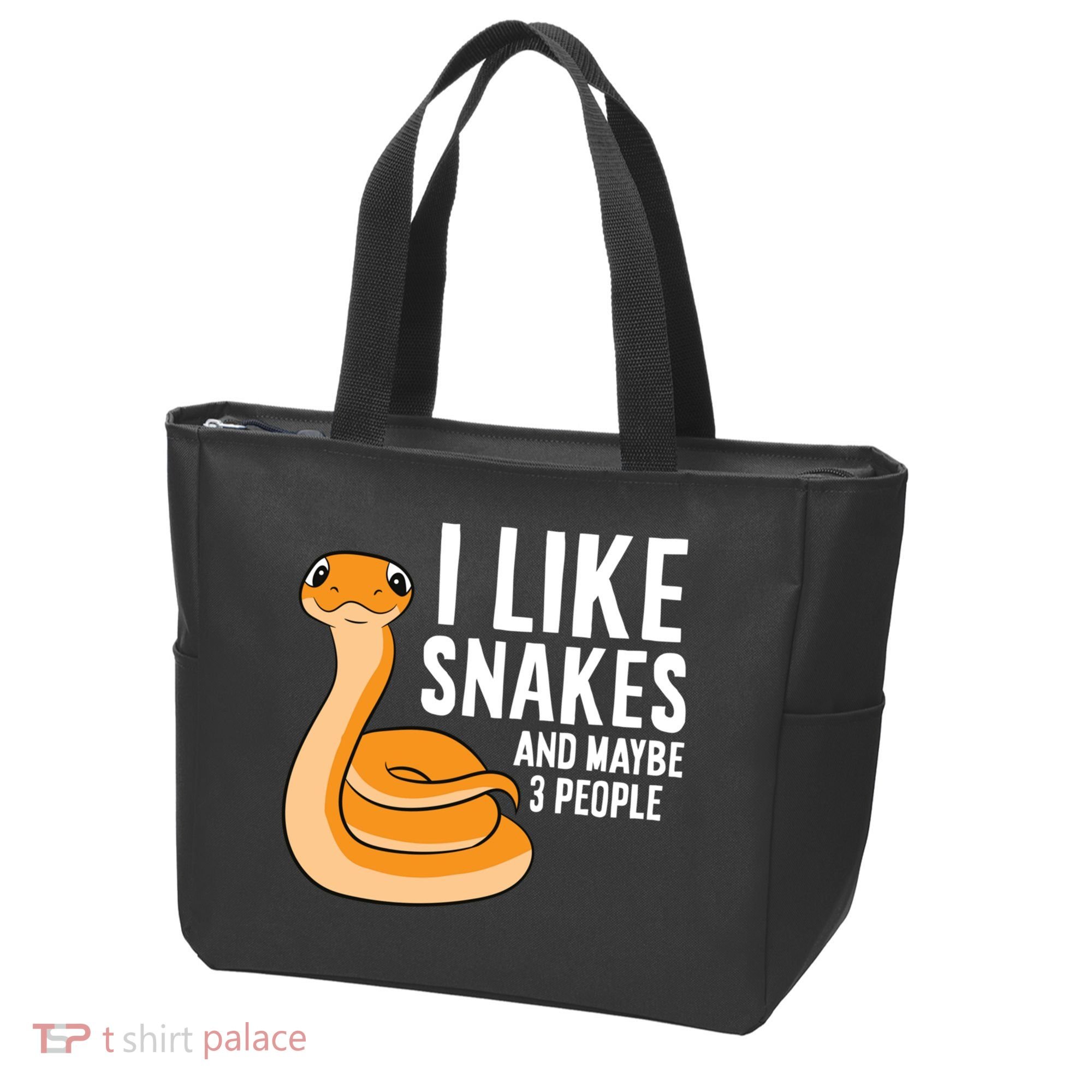 I Like Snakes And Maybe 3 People Snake Reptile Lover Cool Gift Tote Bag