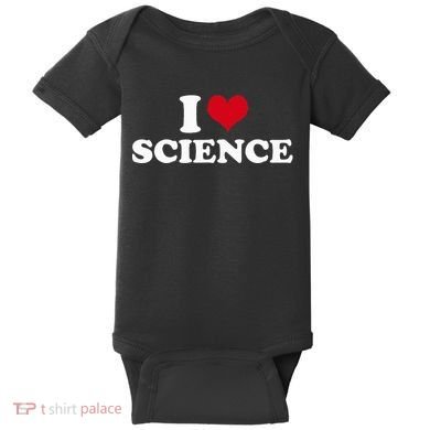 I Love Science Baby Bodysuit