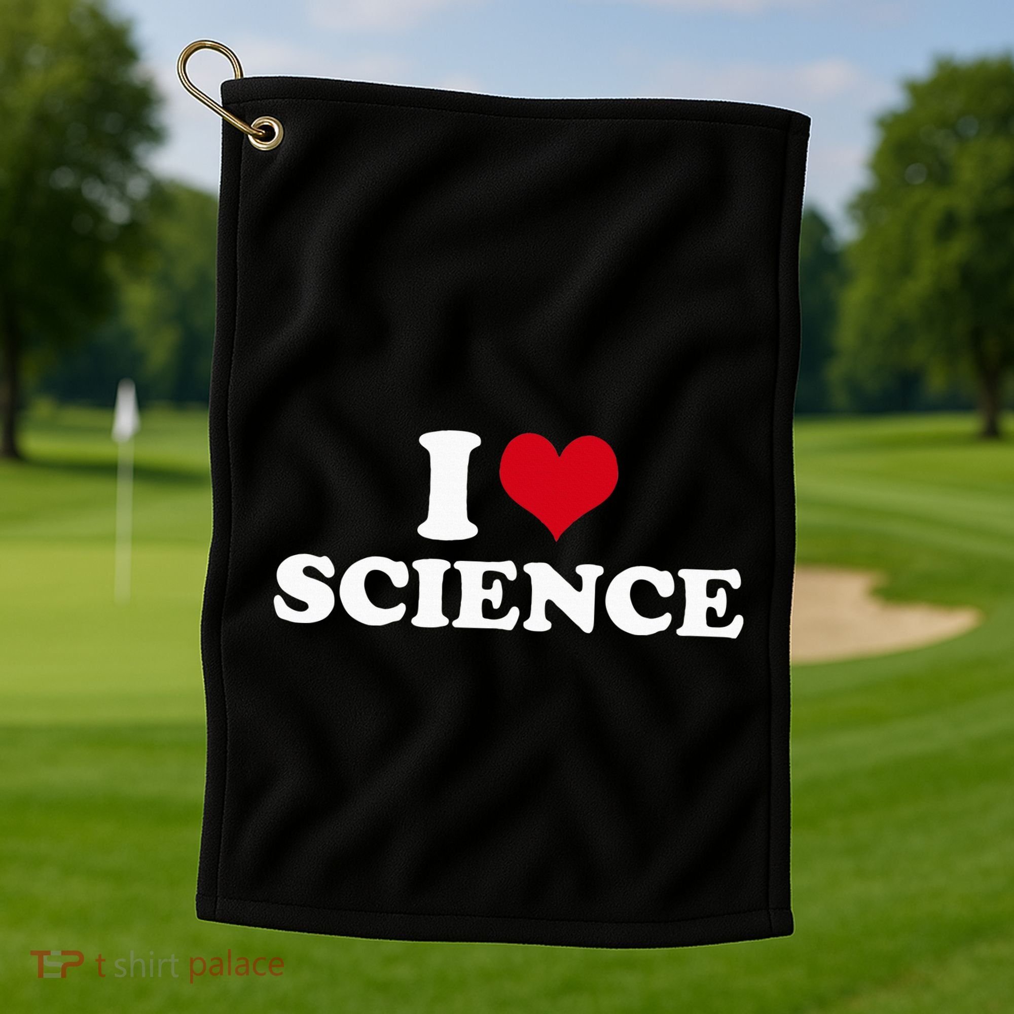 I Love Science Golf Towel