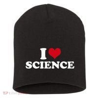 I Love Science Short Acrylic Beanie thumb 0