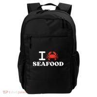 I Love Seafood Crab Shellfish National Seafood Month Gift Backpack thumb 0