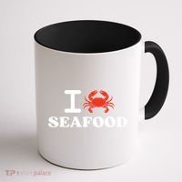 I Love Seafood Crab Shellfish National Seafood Month Gift Coffee Mug thumb 1
