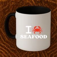 I Love Seafood Crab Shellfish National Seafood Month Gift Coffee Mug thumb 2