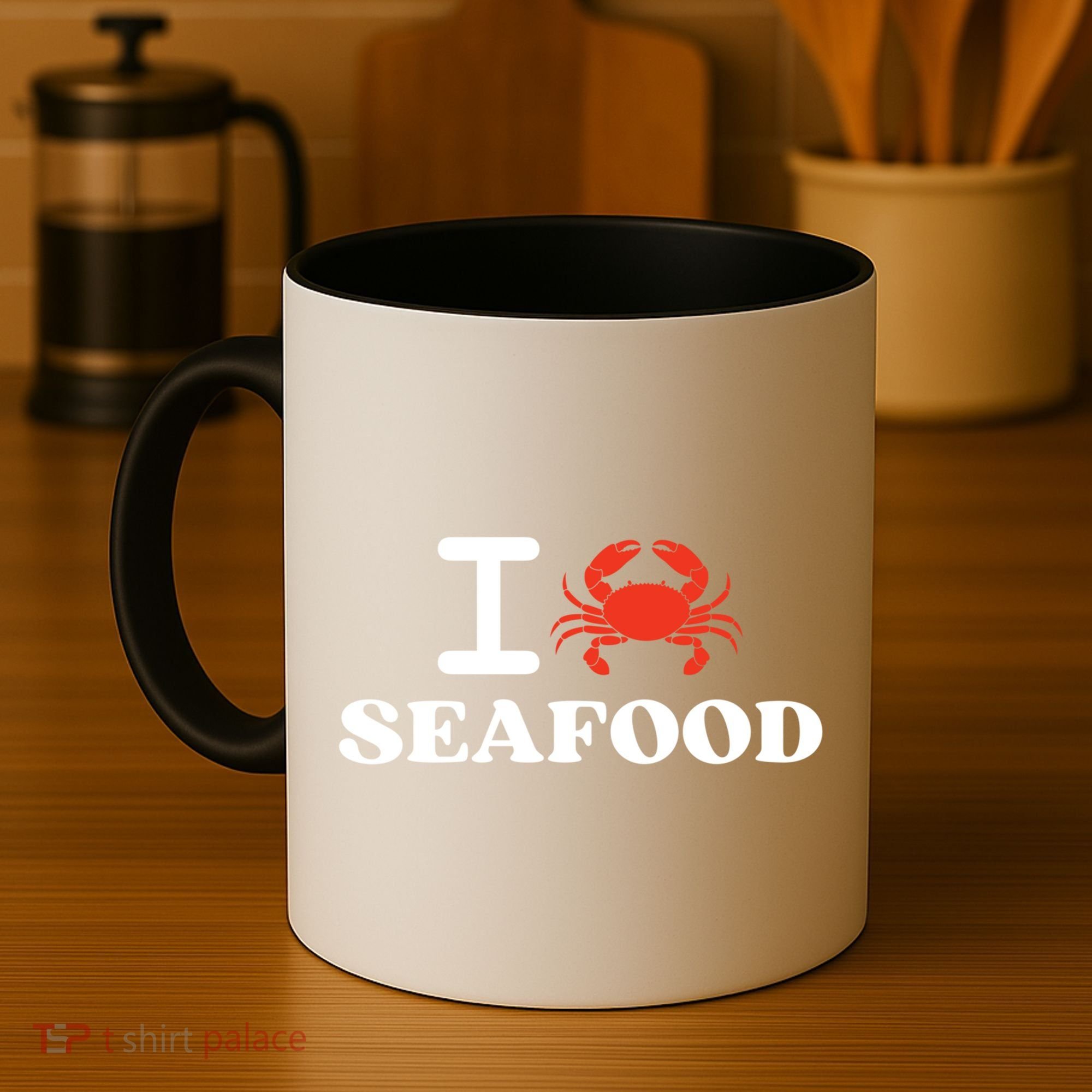 I Love Seafood Crab Shellfish National Seafood Month Gift Coffee Mug