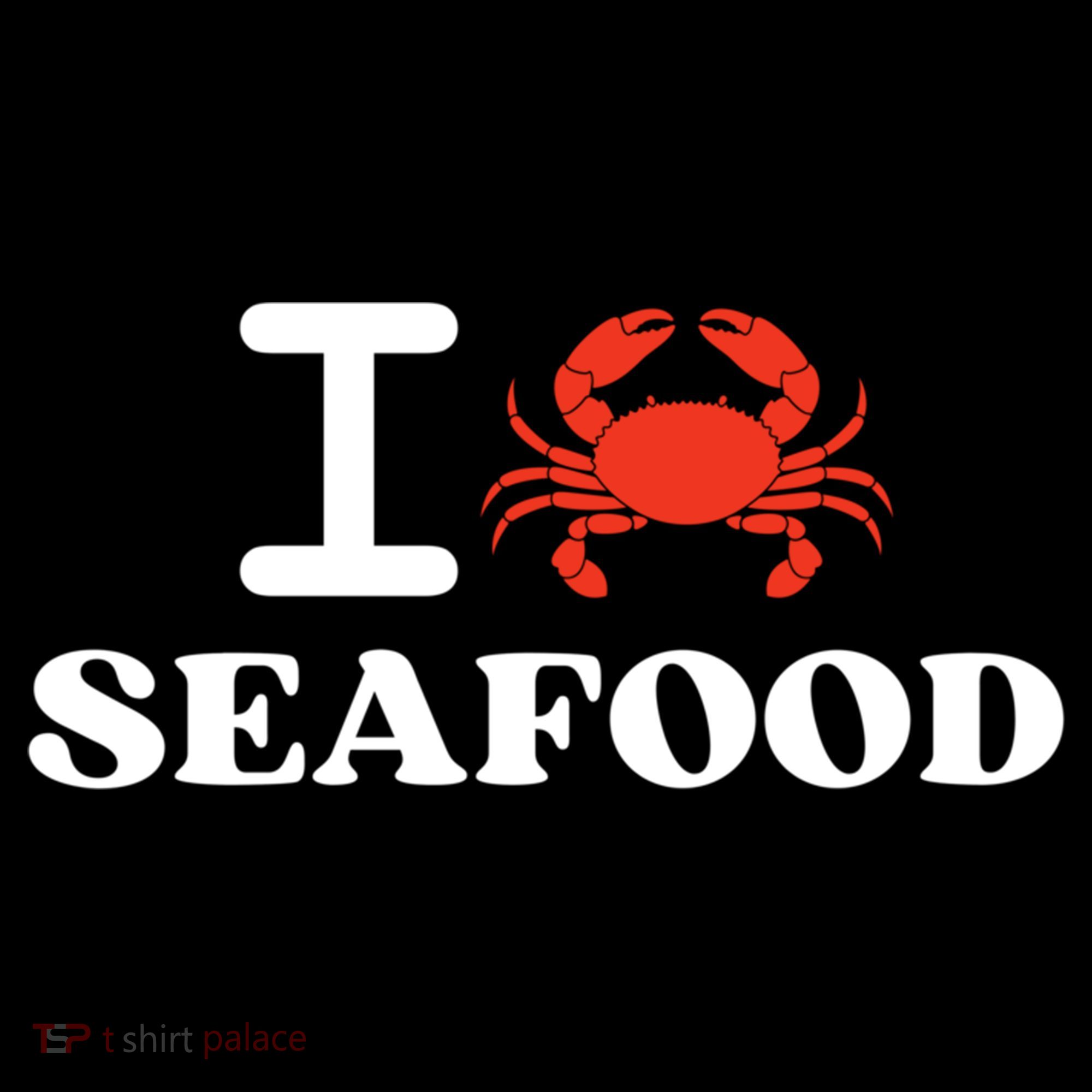 I Love Seafood Crab Shellfish National Seafood Month Gift Women's Hoodie