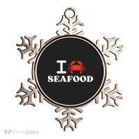 I Love Seafood Crab Shellfish National Seafood Month Gift Ornament thumb 0