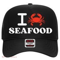 I Love Seafood Crab Shellfish National Seafood Month Gift Hat thumb 0