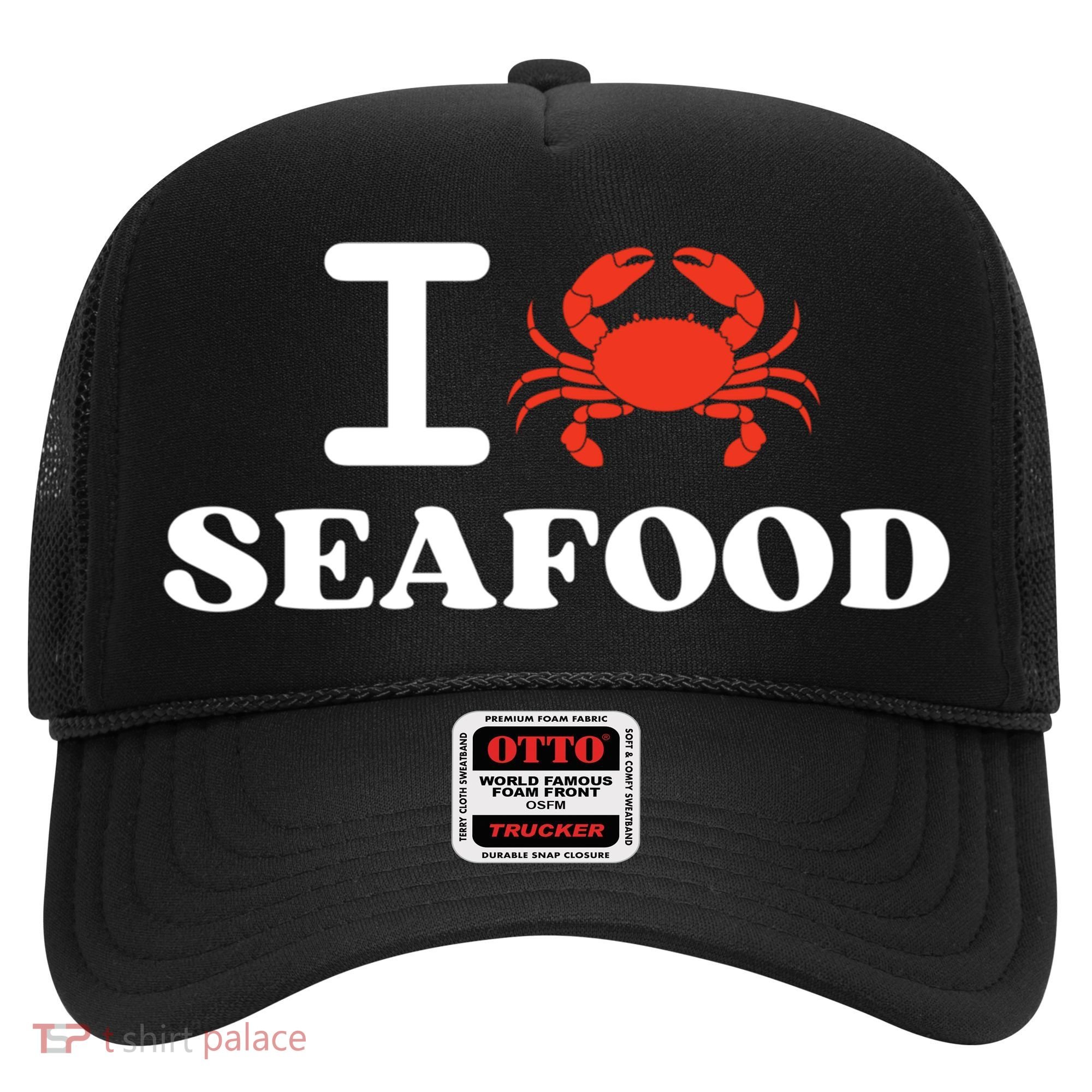 I Love Seafood Crab Shellfish National Seafood Month Gift Hat