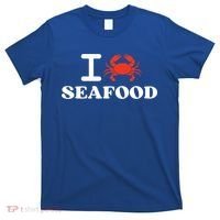 I Love Seafood Crab Shellfish National Seafood Month Gift T-Shirt thumb 0
