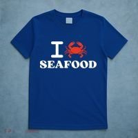 I Love Seafood Crab Shellfish National Seafood Month Gift T-Shirt thumb 5