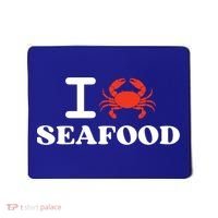 I Love Seafood Crab Shellfish National Seafood Month Gift Mousepad thumb 0
