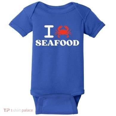 I Love Seafood Crab Shellfish National Seafood Month Gift Baby Bodysuit