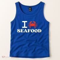 I Love Seafood Crab Shellfish National Seafood Month Gift Tank Top thumb 2