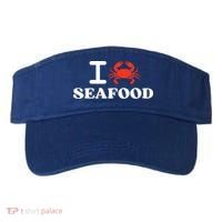 I Love Seafood Crab Shellfish National Seafood Month Gift Visor thumb 0