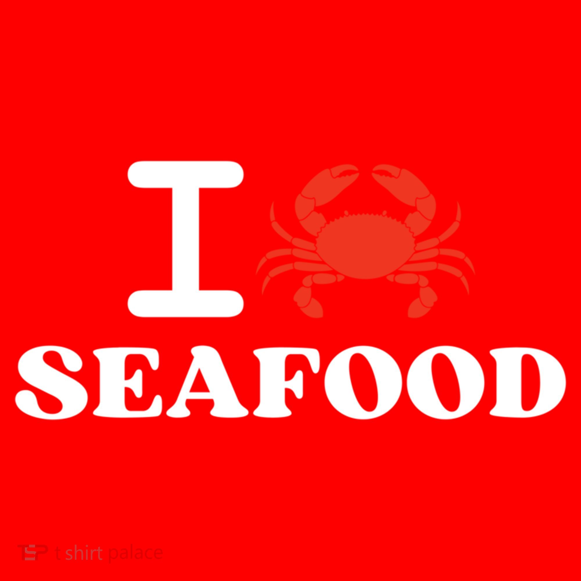 I Love Seafood Crab Shellfish National Seafood Month Gift Santa Hat