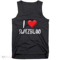 I Love Switzerland Traveler Souvenir Tank Top thumb 0