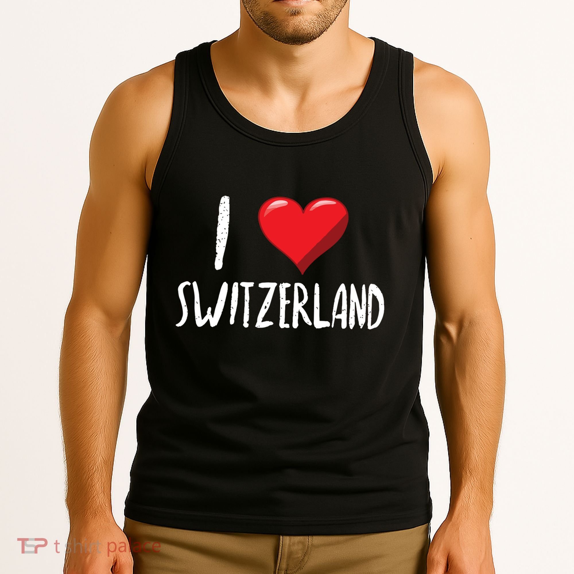 I Love Switzerland Traveler Souvenir Tank Top