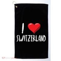I Love Switzerland Traveler Souvenir Golf Towel thumb 0