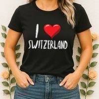 I Love Switzerland Traveler Souvenir Women's T-Shirt thumb 2