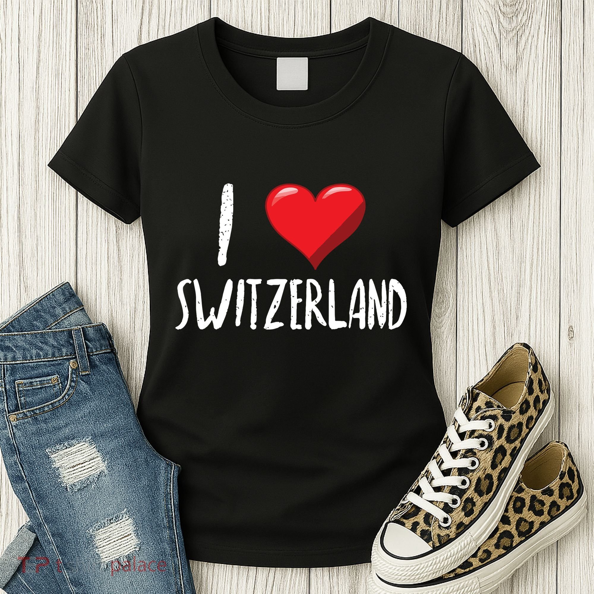 I Love Switzerland Traveler Souvenir Women's T-Shirt