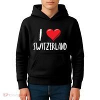 I Love Switzerland Traveler Souvenir Kids Hoodie thumb 4