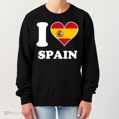I Love Spain Spanish Flag Heart Women's Sweatshirt