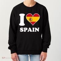 I Love Spain Spanish Flag Heart Women's Sweatshirt thumb 0