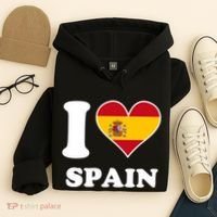 I Love Spain Spanish Flag Heart Hoodie thumb 4