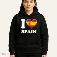 I Love Spain Spanish Flag Heart Hoodie thumb 5